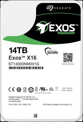 Dysk twardy Seagate EXOS x16 14TB SATA III 3,5"