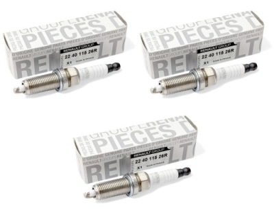 3x нове оригінальні свічки запалювання запалювання renault clio twingo logan sandero sce фото №1