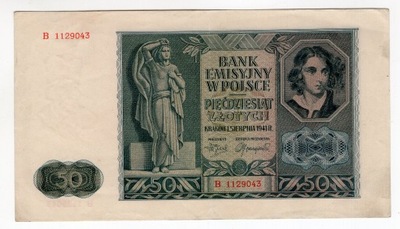 50 złotych 1941 B