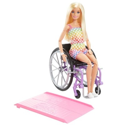 Lalka Barbie Barbi na wózku wózek inwalidzki Mattel