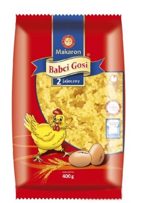 MAKARON BABCI GOSI 2-JAJECZNY WSTĄŻKA KARBOWANA 400G