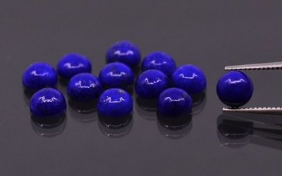 Lapis lazuli A okrągły kaboszon fi 5 mm