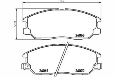 Textar гальмівні колодки гальмівні перед kia sorento i 2.4-3. фото №1