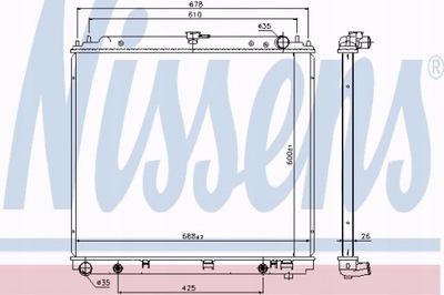 РАДИАТОР ДВИГАТЕЛЯ NISSAN NISSAN PATHFINDER 4.0 AUT