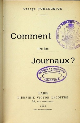 Comment lire les Journax 1903 r