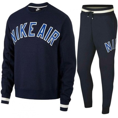 Nike Air granatowy dres męski komplet bluza + spodnie M