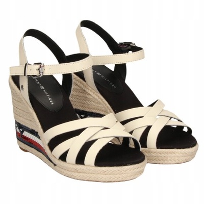 TOMMY HILFIGER SANDAŁY DAMSKIE HIGH WEDGE 40