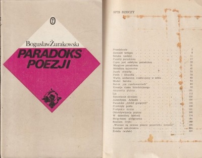 PARADOKS POEZJI Bogusław Żurakowski