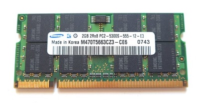 PAMIĘĆ RAM SAMSUNG 2GB PC2-5300S DDR2-667 667MHz