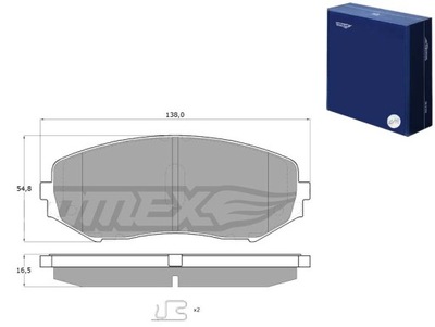 КОЛОДКИ ГАЛЬМІВНІ SUZUKI GRAND VITARA 05- TOMEX BRAKES