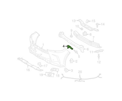 SOPORTE DE PARAGOLPES LEXUS LX570 15- 5211660260 NUEVO  