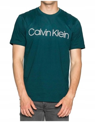 Calvin Klein _ Ciemny Zielony T-shirt CK logo _ M