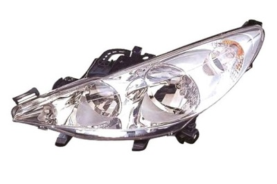 DEPO ФАРА PEUGEOT 207 H1 H7 W5W PY21W 06-15 L