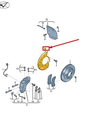 Audi e-tron gt передня частина правий brake disc protection 9j1615312g фото №1