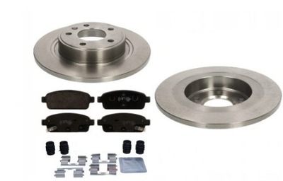 DISCS PADS BRAKE REAR 268 MM CHEVTOLET OPEL SET  