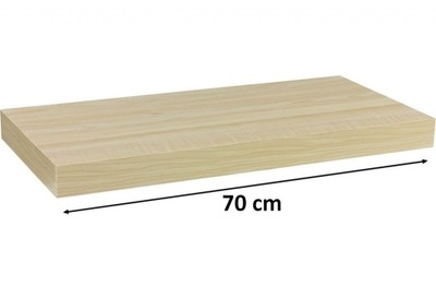 Półka ścienna STILISTA Volato w kolorze jasnego drewna, 70 cm