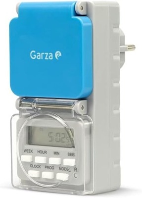 Zewnętrzny cyfrowy programator czasowy, ochrona IP44 8 programów