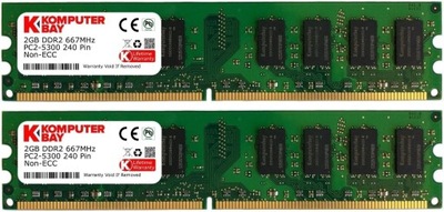 Komputerbay Pamięć RAM DDR2 DIMM 2 moduły 667mHz 2x2GB 4 GB PC2-5300