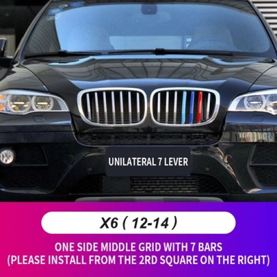 3Pcs Car Grille Trim Strips For BMW X1 X2 X3 X4 X5 X6 X7 E84 F48 F49~58008 фото