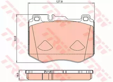 КОЛОДКИ ТОРМОЗНОЙ MERCEDES W205 C-CLASS 14- ПЕРЕД