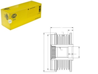 HELLA 9XU358038601 - EMBRAYAGE GÉNÉRATEUR - milautoparts-fr.ukrlive.com