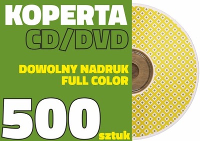 KOPERTA na płyty CD DVD z nadrukiem LOGO 500 sztuk