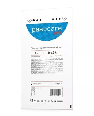 PASOcare Med plaster opatrunkowy jałowy 10 cm x 20 cm 1 sztuka