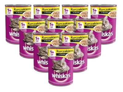 Whiskas Adult kurczak w sosie 12x400g