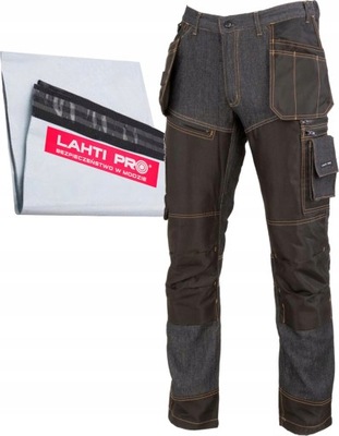 LAHTI PRO PANTALONES JEANSOWE ROBOCZE DZINSY BHP REFORZADO BHP L40528 R M  