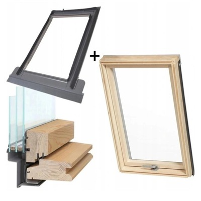 Okno dachowe RoofLITE Trio Pine 78x118 | 3 szybowe