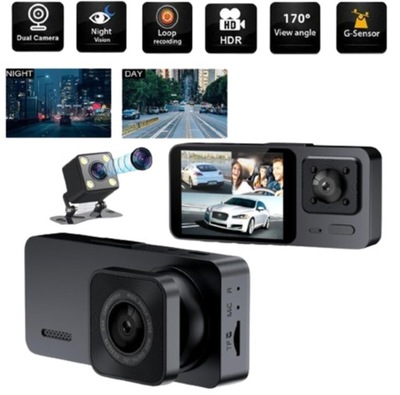 ZAAWANSOWANY DASHBOARD CAMERA AUTO Z 3 OBIEKTYWAMI: CAMERA HD Z WIDOKIEM Z PRZODU, Z CABINS I Z REAR Z SYNCHRONIZACJA WI-FI  