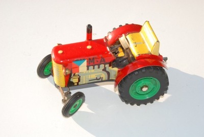 Stara zabawka traktor Zetor blaszany antyk zabytek