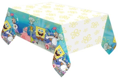 Obrus Papierowy SpongeBob Kanciastoporty Urodziny Party 120x180cm
