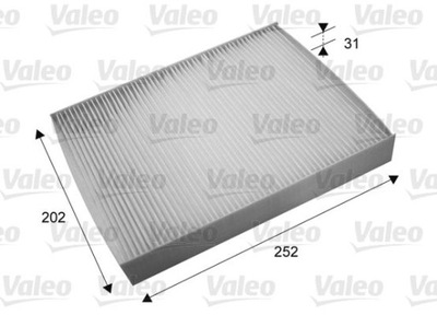 VALEO 715697 ФІЛЬТР, ВЕНТИЛЯЦІЯ СТОРОНИ ПАСАЖИРА