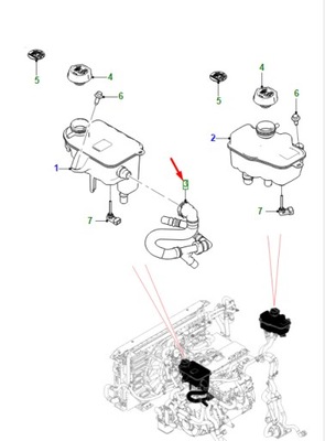 Jaguar i-pace x590 expansion бак inlet шланг rhd t4k1896 original фото №1