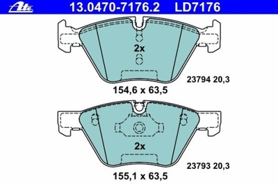 ZAPATAS HAM. PARTE DELANTERA BMW SERIA-3, BMW SERIA-5, BMW X1  