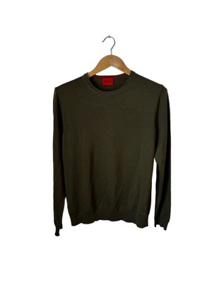 Sweter Hugo Boss zielony khaki z logiem M