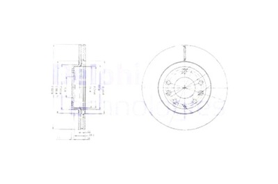 DELPHI DISCS BRAKE 2SZT. FRONT MAZDA MX-5 III 1.8 2.0  