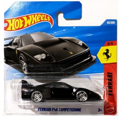 Hot Wheels Ferrari 1/18 ブラック Hot Wheels Ferrari F40 Czarny Kolekcjonerski ( Case C 2026