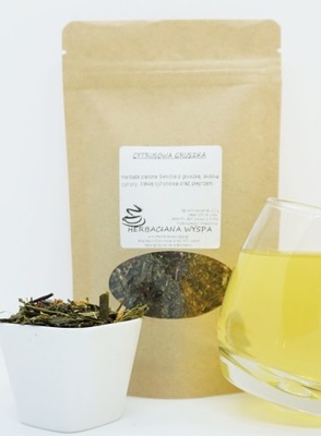 CYTRUSOWA GRUSZKA herbata zielona Sencha orzeźwiająca 1 kg