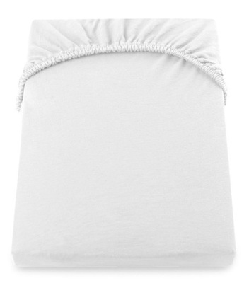 Prześcieradło AMBER kolor biały jersey 100-120x200 decoking - FITTED/AMBER/