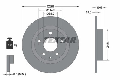 2X ДИСК ТОРМОЗНОЙ MAZDA ЗАД 6 2,0-2,5 12- 92254703