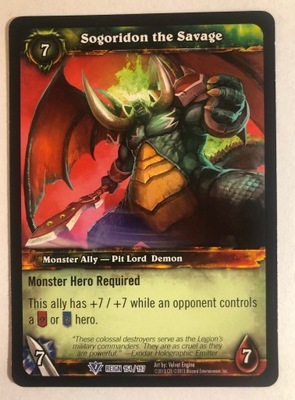 World of Warcraft TCG Sogoridon the Savage