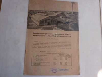 1938 FABRYKA OLZA SA MIKASZEWICE