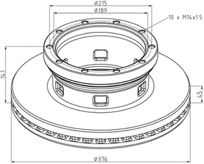 PE 066.800-10A DISC BRAKE 377 X45 SAF B9  