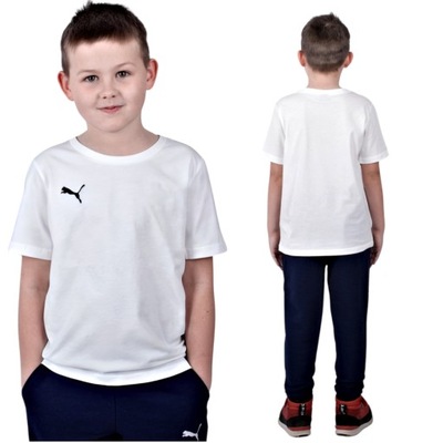 T-shirt Koszulka Chłopięca Puma Bawełniana Biała 116