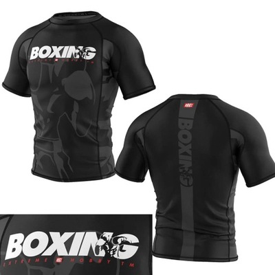 Koszulka Rashguard z krótkim rękawem męski Extreme Hobby Bold Boxing r. L