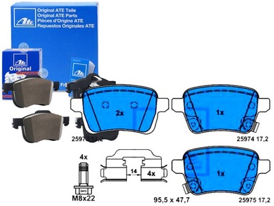 КОМПЛЕКТ КОЛОДОК ТОРМОЗНЫХ ATE BL2803A1 182170 MD