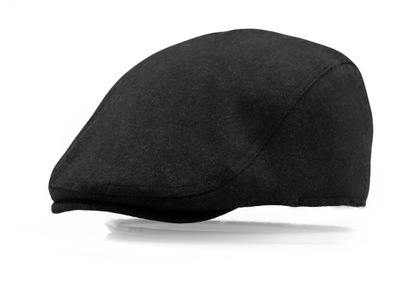 Kaszkiet męski ocieplany klasyczna czapka czarny
