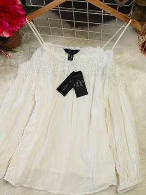 NEW LOOK Bluzka damska biała elegancka NOWA r. S 36